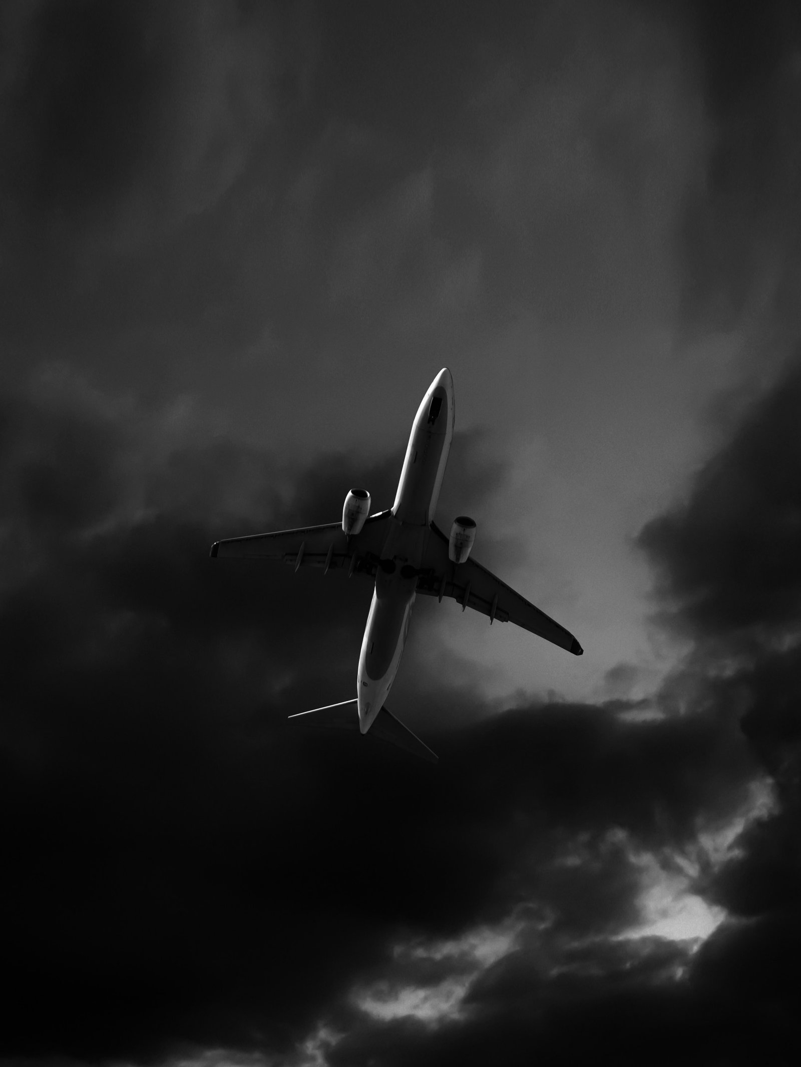 Commercial aircraft in flight